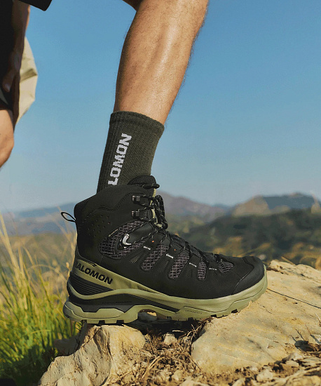 Ботинки мужские Salomon Quest 5 Gtx Black/Deep Lichen Green/Black - Фото 6 большая