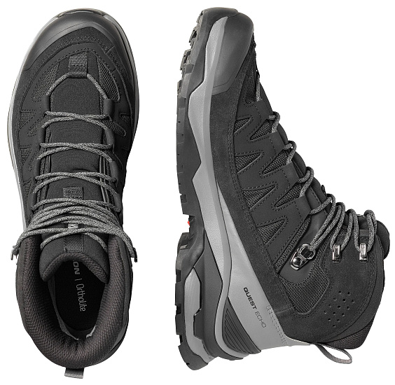 Ботинки мужские Salomon Quest Echo Gtx Black/Castlerock/Black - Фото 2 большая