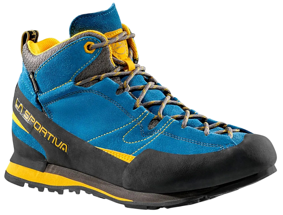 Ботинки La Sportiva Boulder X Mid Gtx Blue/Yellow - Фото 2 большая