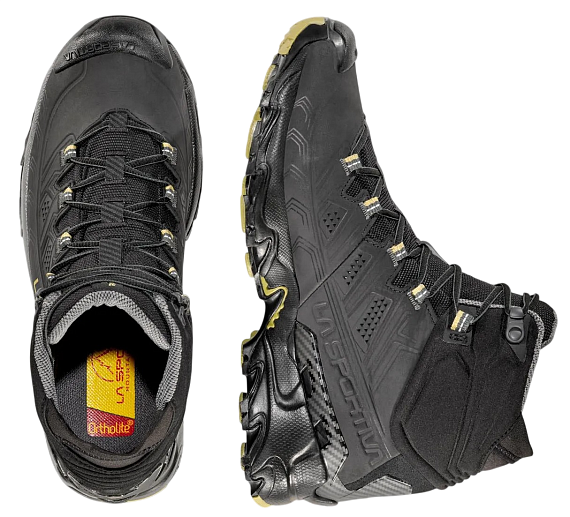 Ботинки мужские La Sportiva Ultra Raptor II Mid Leather Wide Gtx Black/Cedar - Фото 4 большая