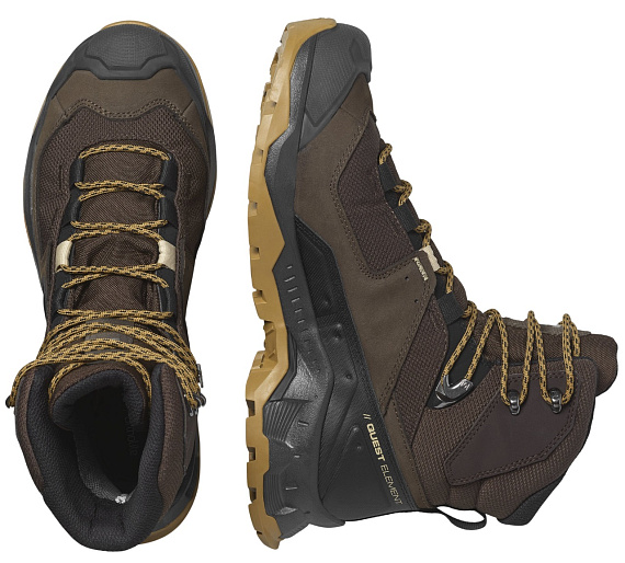 Ботинки мужские Salomon Quest Element Gtx Dlciso/Black/Dull Gold - Фото 2 большая