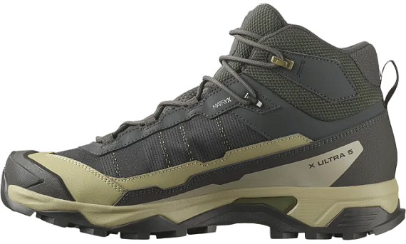 Ботинки мужские Salomon X Ultra 5 Mid Gtx Peat/Gray Green/Blue Nights - Фото 7 большая