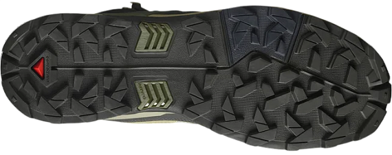 Ботинки мужские Salomon X Ultra 5 Mid Gtx Peat/Gray Green/Blue Nights - Фото 3 большая