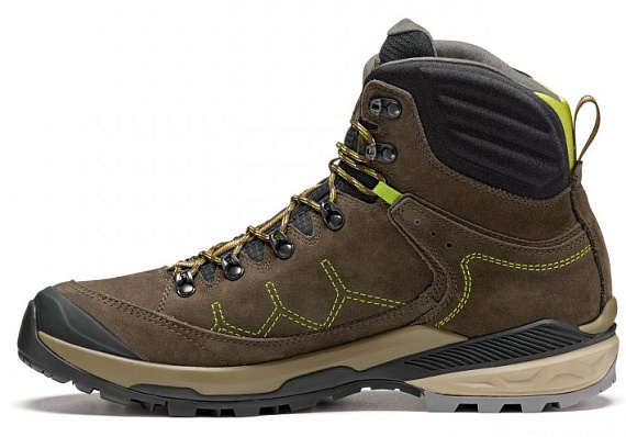 Ботинки мужские Asolo Falcon Evo Nbk Gv Mm Dark Brown/Lime - Фото 4 большая