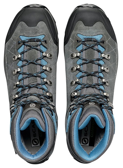Ботинки мужские Scarpa Kailash Trek Gtx Wide Shark/Gray/Lake Blue - Фото 6 большая
