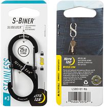 Карабин Nite Ize S-Biner SlideLock Stainless Steel #3 Black