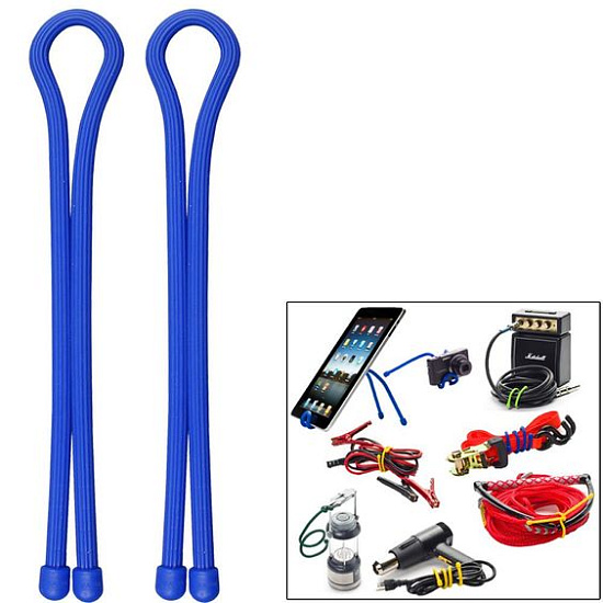 Фиксатор Nite Ize Gear Tie 18 Blue 2pk - Фото 2 большая
