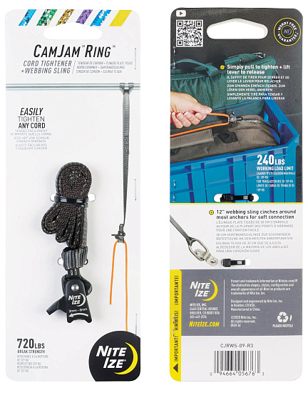 Крепление для верёвки Nite Ize CamJam Ring Cord Tightener + Webbing Sling Small - Фото 1 большая