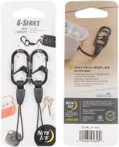 Карабин металлический Nite Ize G-Series Mini Lanyard (2шт) Чёрный