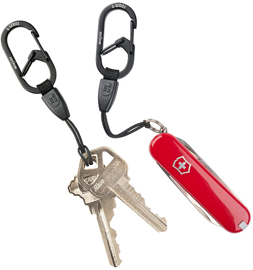 Карабин металлический Nite Ize G-Series Mini Lanyard (2шт) Чёрный - Фото 4 большая