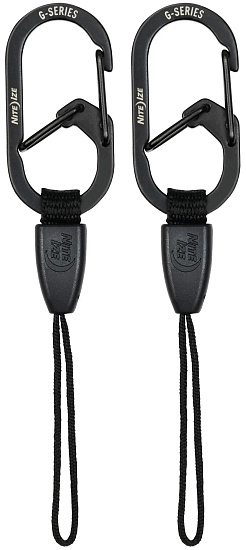 Карабин металлический Nite Ize G-Series Mini Lanyard (2шт) Чёрный - Фото 6 большая
