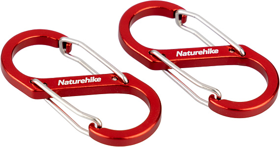 Карабин Naturehike S-Type Aluminum 2шт Red - Фото 2 большая