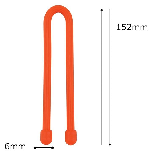 Гибкие стяжки Nite Ize Gear Tie 6" (2шт) Orange - Фото 3 большая