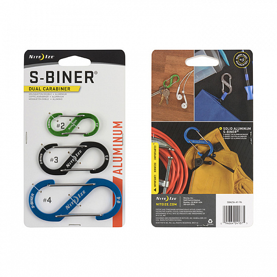 Карабин Nite Ize S-Biner® Aluminum (3 шт.) - Фото 1 большая