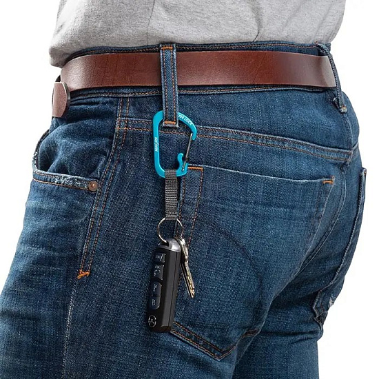Карабин с блокировкой Nite Ize SlideLock Key Ring #3 Blue - Фото 2 большая