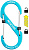 Карабин Nite Ize S-Biner® SlideLock® Aluminum #4 Blue - Фото 2 малая