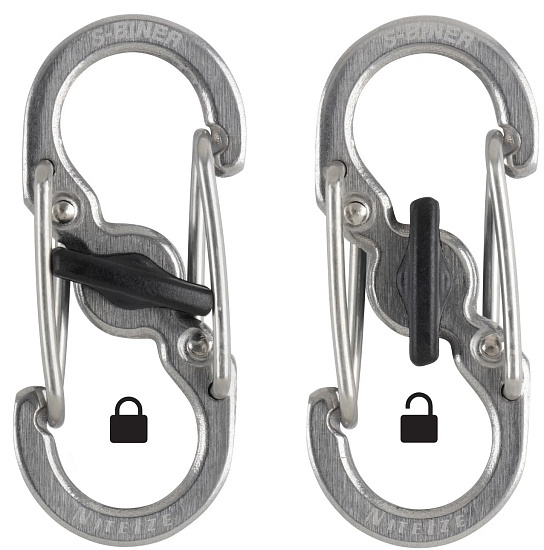 Карабин Nite Ize S-Biner MicroLock (2шт) Steel  - Фото 2 большая