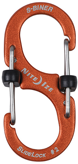 Карабин Nite Ize S-Biner® SlideLock® Aluminum #3 Orange - Фото 2 большая