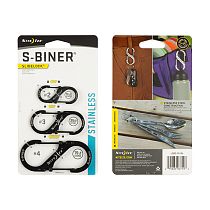 Карабин Nite Ize S-Biner® SlideLock® Stainless Steel (3 шт.) Black