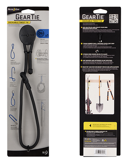 Хомут Nite Ize Gear Tie® Dockable™ Twist Tie 24" Black - Фото 1 большая