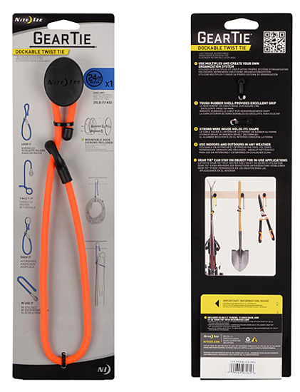 Хомут Nite Ize Gear Tie® Dockable™ Twist Tie 24" Orange - Фото 1 большая