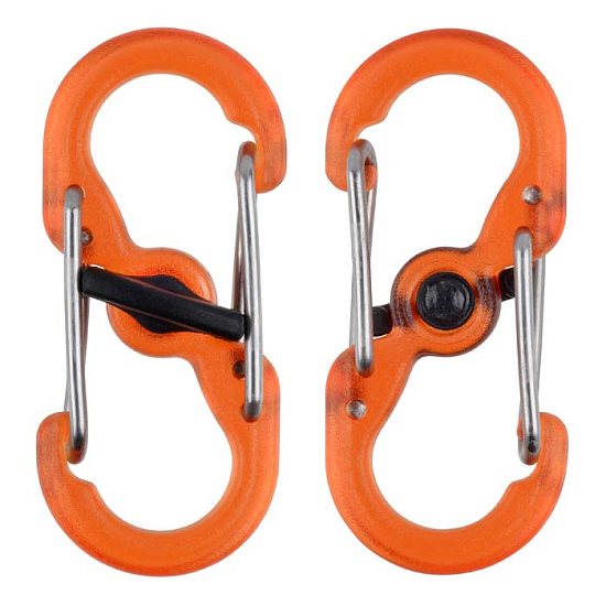 Карабин Nite Ize S-Biner MicroLock Orange - Фото 2 большая