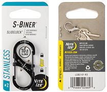 Карабин Nite Ize S-Biner SlideLock Stainless Steel #2 Black