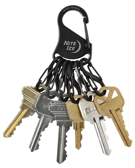 Брелок Nite Ize KeyRack Steel S-Biner Black - Фото 3 большая