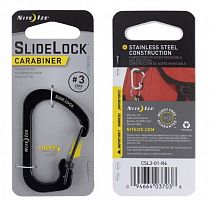 Карабин Nite Ize SlideLock Stainless Steel #3 Black