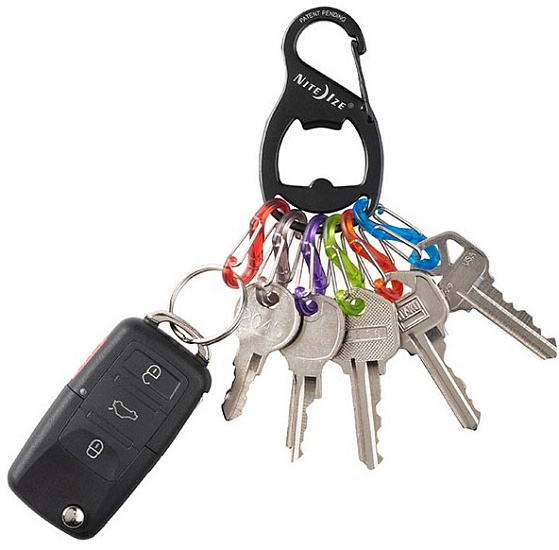 Брелок для ключей Nite Ize Key Rack с открывашкой Черный - Фото 2 большая