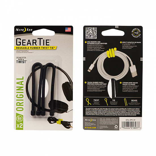 Хомут Nite Ize Gear Tie Reusable Rubber Twist Tie 6 - Фото 1 большая
