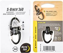 Карабин с блокировкой Nite Ize S Biner 360 2 Черный