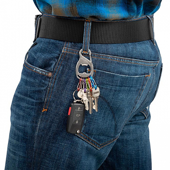 Брелок для ключей Nite Ize Key Rack с открывашкой Стальной - Фото 3 большая