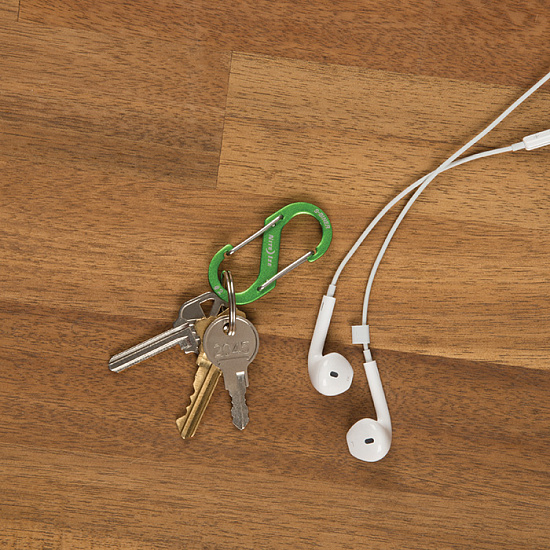 Карабин Nite Ize S-Biner® Aluminum #4 Lime - Фото 2 большая