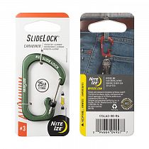 Карабин Nite Ize SlideLock Aluminum #3 Olive