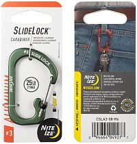 Карабин Nite Ize SlideLock Aluminum #3 Olive