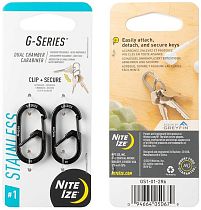 Карабин металлический Nite Ize G-Biner (2шт) Чёрный