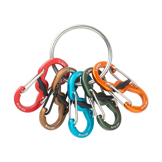 Брелок для ключей Nite Ize KeyRing Locker S-biner Aluminum - Фото 2 большая