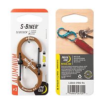 Карабин металлический Nite Ize S-Biner SlideLock 3 Коричневый