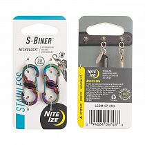 Карабин металлический Nite Ize S-Biner MicroLock Stainless 2шт Spectrum