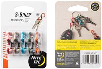Карабин металлический Nite Ize S-Biner MicroLock Aluminum (5шт)