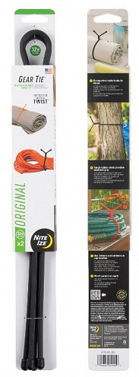 Гибкие стяжки Nite Ize Gear Tie Reusable Rubber Twist Tie 32" (2шт) Black - Фото 1 большая