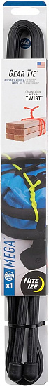 Гибкие стяжки Nite Ize Gear Tie Mega Twist Tie 64" (1шт) Black - Фото 1 большая