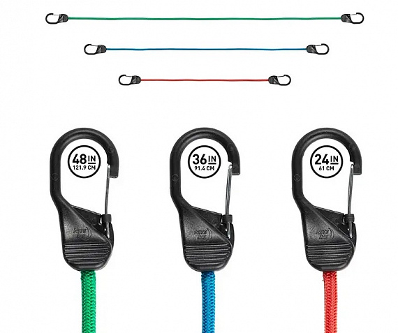 Такелажное крепление Nite Ize SlideLock Carabiner Bungee - 36 in Blue - Фото 6 большая