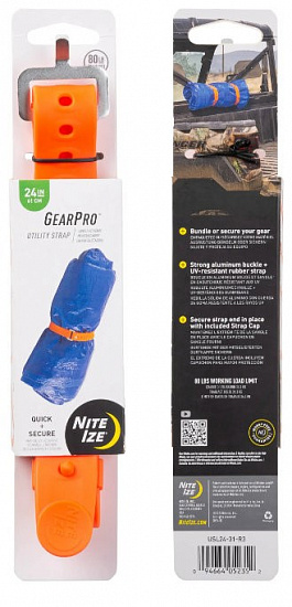 Гибкие стяжки Nite Ize GearPro Utility Strap 24 in (1шт) Orange - Фото 1 большая