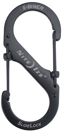Карабин Nite Ize S-Biner SlideLock Stainless Steel #4 Black - Фото 2 большая