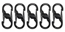 Карабин металлический Nite Ize S-Biner MicroLock 5шт Черный