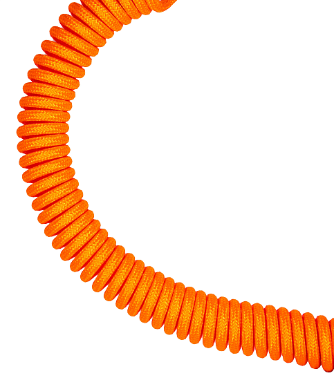 Страховочный тренчик Cord с карабинами Neon orange - Фото 3 большая