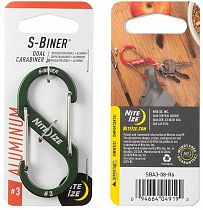 Карабин Nite Ize S-Biner Aluminum #3 Olive