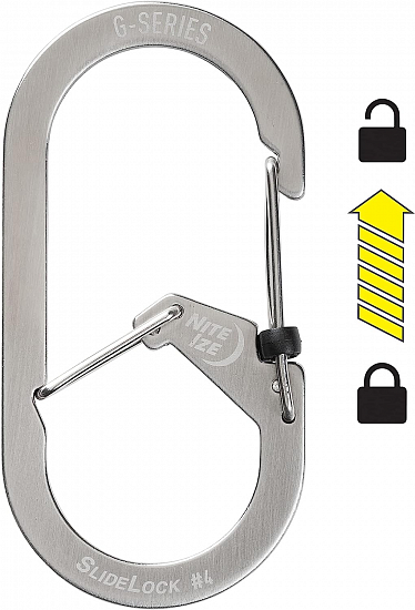 Карабин Nite Ize G-Series SlideLock Dual Chamber Stainless Steel #4 - Фото 2 большая